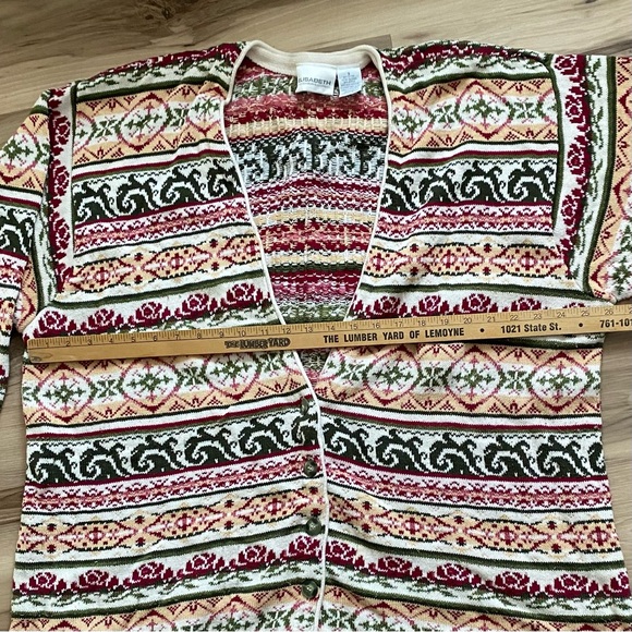 Elisabeth Liz Claiborne Women's Sweater Vintage Fair Isle Grandma Size 3x - Picture 4 of 6